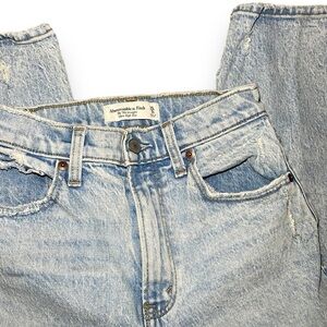 Abercrombie & Fitch The 90’s Ulta Straight High Rise Curve Love Sz 25/0